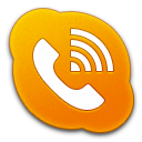 Skype Phone Alt Orange Icon 128x128 png